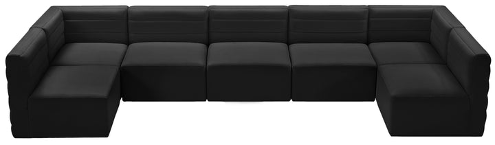 Quincy - Modular Sectional 7 Piece - Black - Fabric