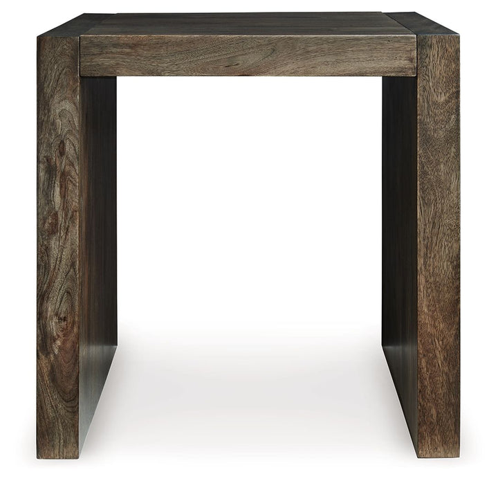 Dreggan - Brown - Square End Table