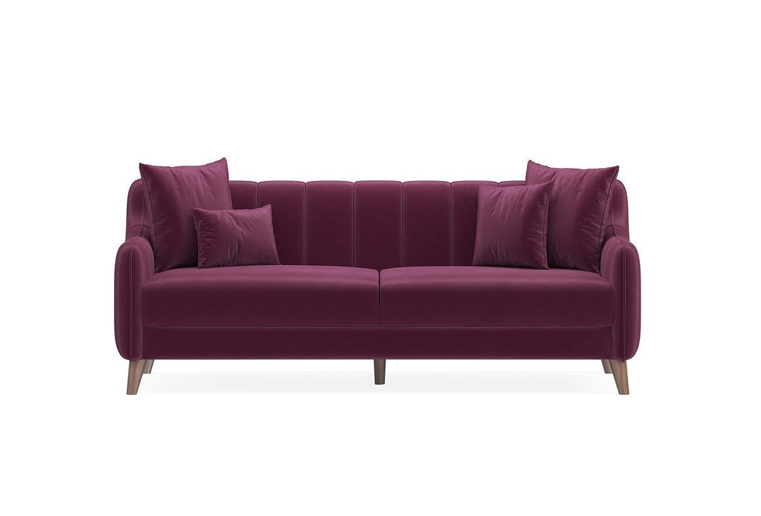 Burgundy Colt Feather Fabia 3-Seater Sofa Bed with Storage