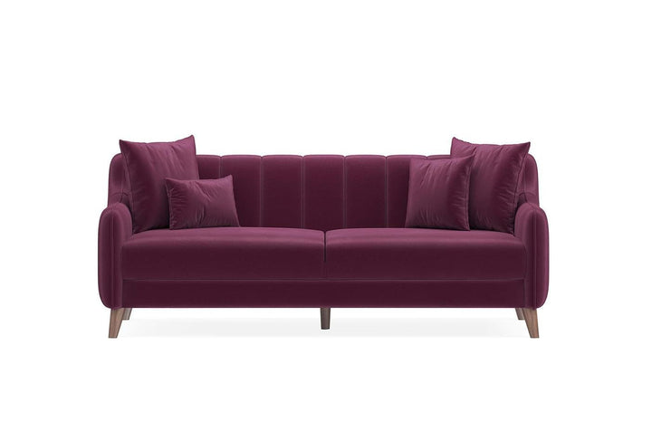 Burgundy Colt Feather Fabia 3-Seater Sofa Bed with Storage