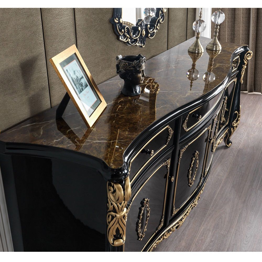 Betria - Console Cabinet - Gold & Black