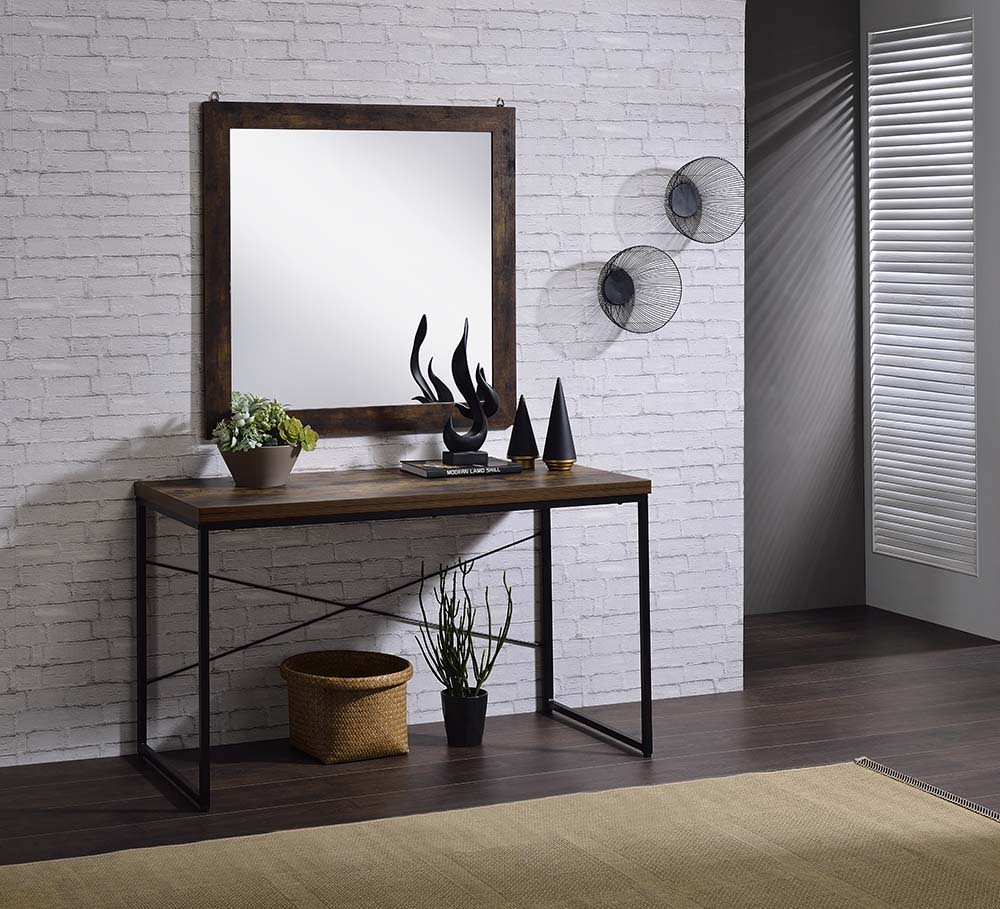 Bob - Console Table - Weathered Oak & Black Finish