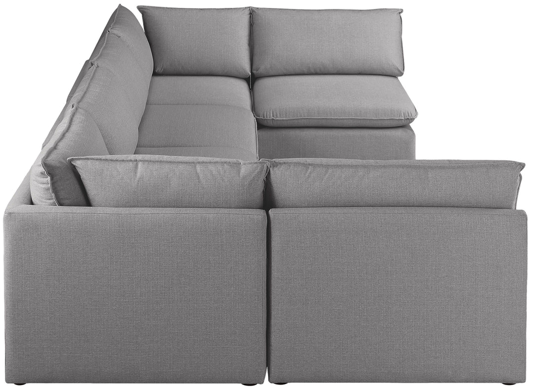 Mackenzie - Modular Sectional 6 Piece - Gray - Modern & Contemporary