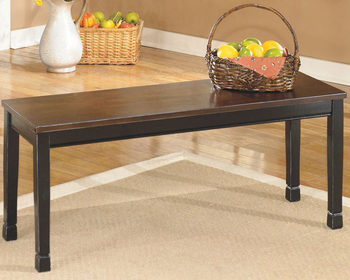 Owingsville - Black / Brown - Large Dining Room Bench