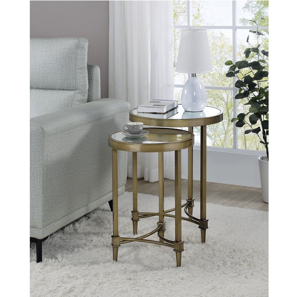 Aditya - Nesting Table - Antique Brass