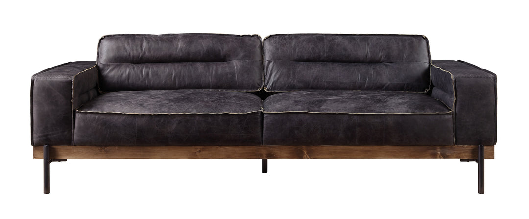 Silchester - Sofa - Antique Ebony Top Grain Leather