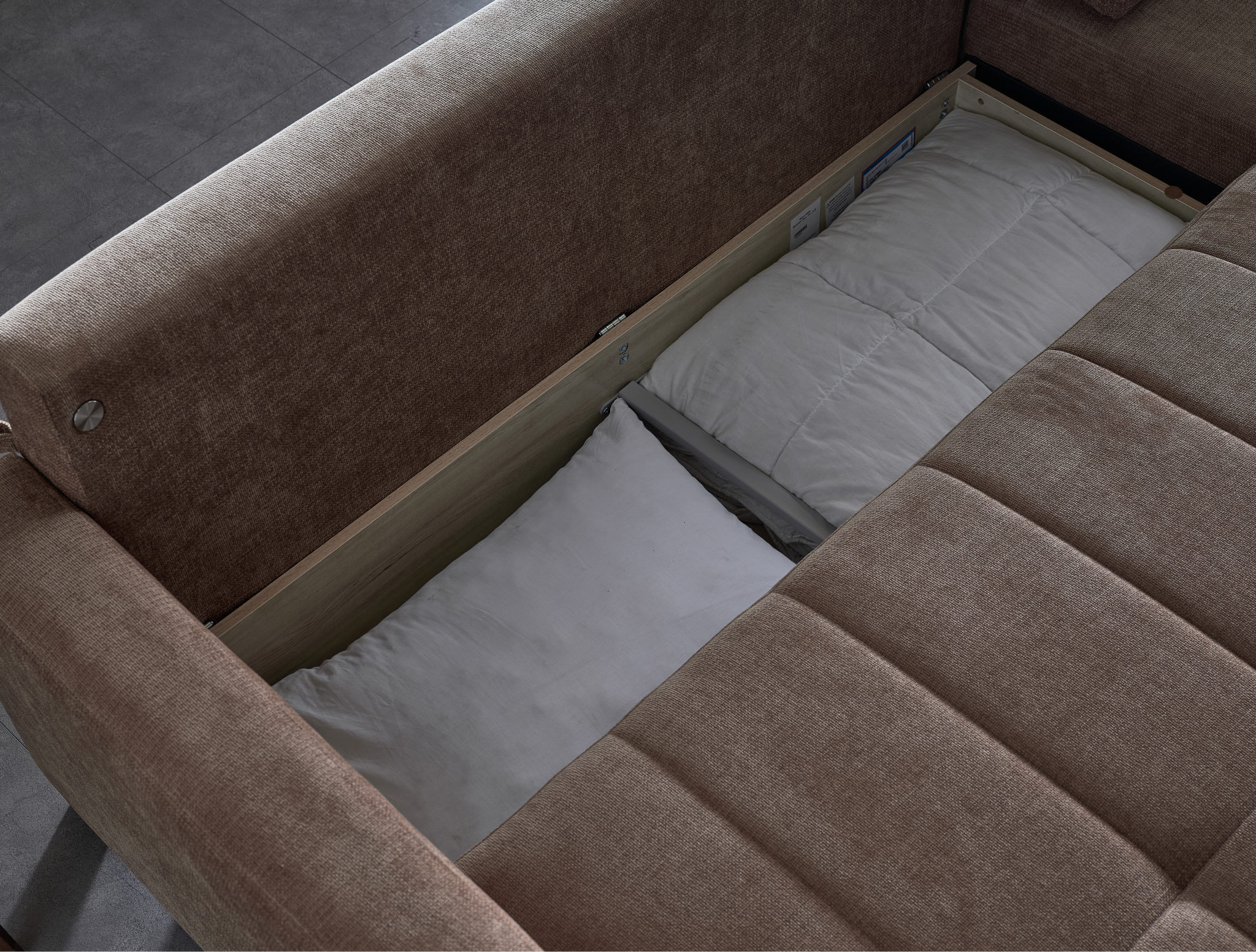 Ivy 102" Reversible Chase Queen Sleeper Sectional - Brown