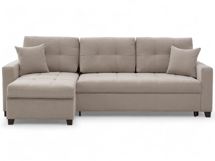 Ivy 102" Reversible Chase Queen Sleeper Sectional - Beige