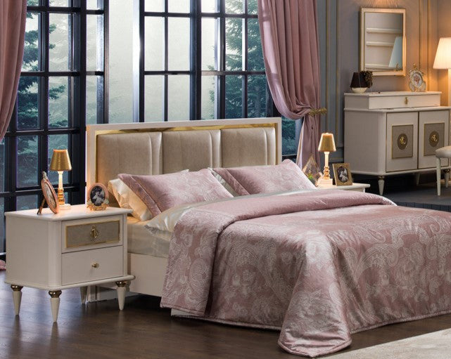 Mistral Opak White Queen Storage Bedroom Set