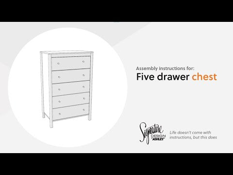 Bermacy - Light Brown - Five Drawer Chest